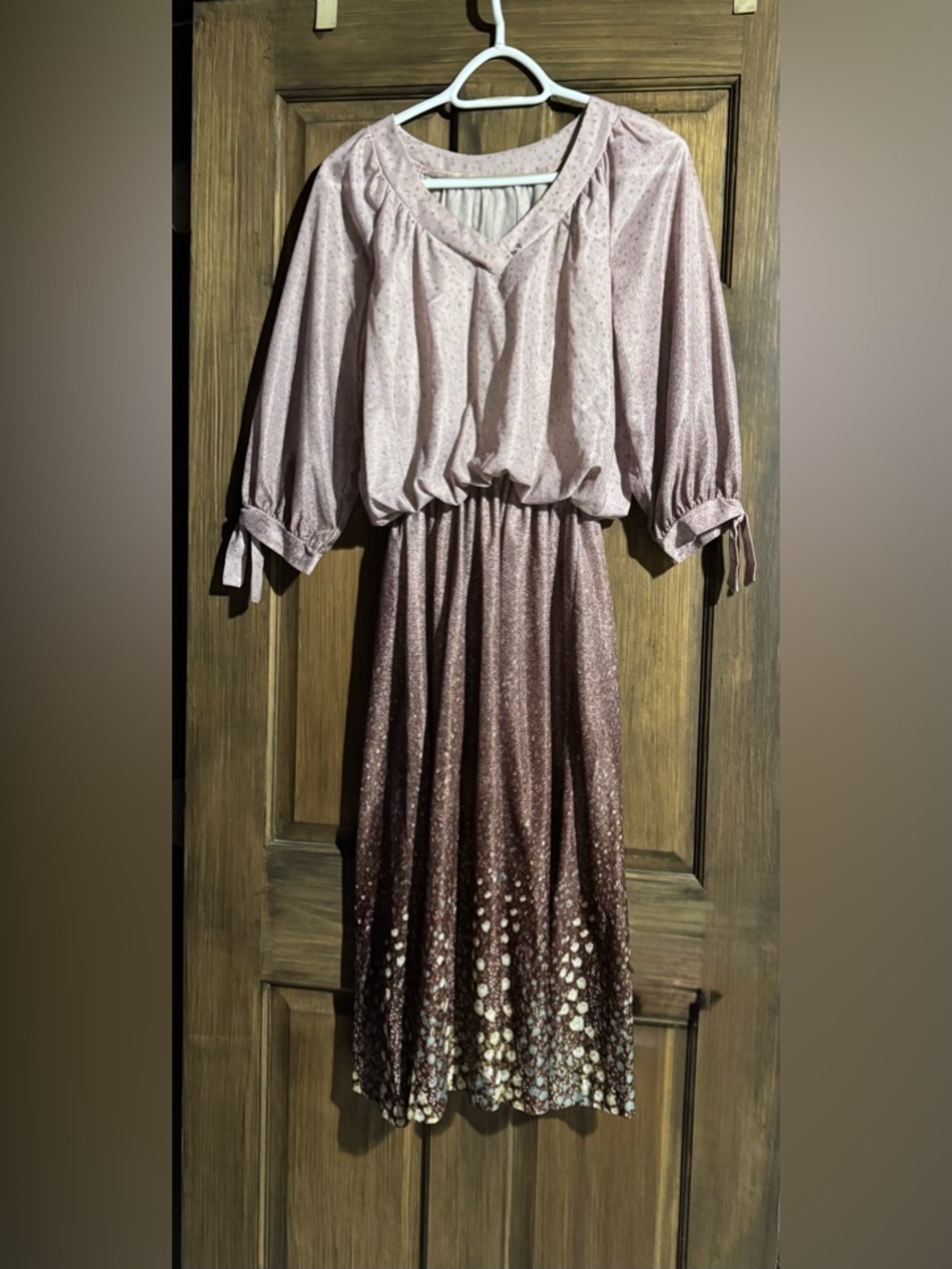 Pink Ombre Long Sleeve Maxi Dress - unknown brand/no tags